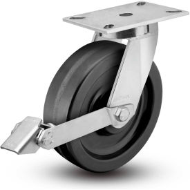 Colson® 7 Series Swivel Plate Caster 7.12689.379 LH15.5 BRK1 With Brake 12