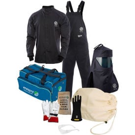 Enespro® ArcGuard® 40 cal Compliance Arc Flash Kit W/Short Coat & Bib Overall 2XL Sz 09 KIT4SC402X09