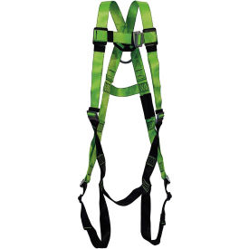 PeakWorks® Contractor Safety Harness Pass-Thru Leg Buckles Class A Universal Green V8002000