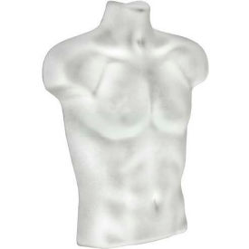 Global Approved 900518-WHT Plastic Male Torso For Pegboard/Slatwall 22.75