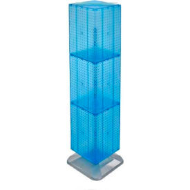 Global Approved 701464-BLU 4-Sided Interlocking Pegboard Floor Display 14