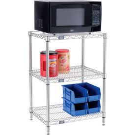 Nexel® Poly-Z-Brite® 3-Tier Microwave Station Kit  24