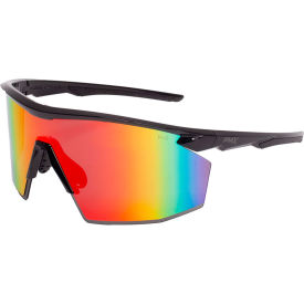 Pyramex® PMXSPEC Half Frame Safety Glasses Spectrum Mirror Anti Fog Lens Shiny Black Frame SB11295ST - Pkg Qty 12