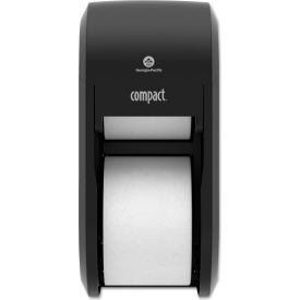 Georgia-Pacific® Professional Compact Vertical 2-Roll Coreless Tissue Dispenser Black 56790A