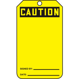 Accuform MDT623PTP Caution Tag Caution PF-Cardstock 25/Pack MDT623PTP