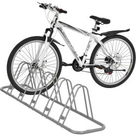 GoVets™ Single-Sided Adjustable Bicycle Parking Rack 5-Bike Capacity 150708