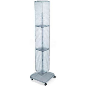 Global Approved 703390-CLR 4-Sided Interlocking Pegboard Display W/ Wheels 8
