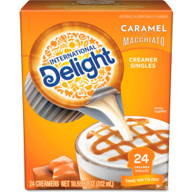 International Delight® Liquid Coffee Creamer Caramel Macchiato 0.5 oz Mini Cups Pack of 24 WWI101766