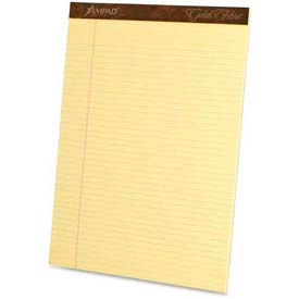 Ampad® Gold Fibre Quality Writing Pads Narrow Rule (50) Canary Yellow 8.5 x 11 Sheets Dozen 20022