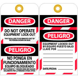 NMC SPLOTAG11-25 Tags Do Not Operate Equipment Lock Out Bilingual 6