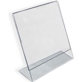 Global Approved 112741 Vertical Slanted L-Shaped Acrylic Sign Holder 2