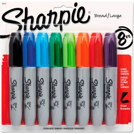 Sharpie® Permanent Marker - 5.3mm Chisel Tip - Assorted - 8 Pack 38250PPA