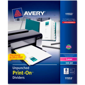 Avery Customizable Unpunched Print-On Divider 9.5