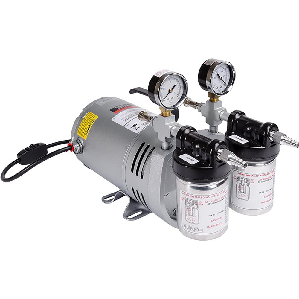Rotary Vane Vacuum Pumps; Compressor Type: Vacuum Pump ; Horsepower: 1/4 ; Cubic Feet Per Minute: 4.5 ; Voltage: 115/208-230V ; Port Size: 1/4 in ; End Connections: NPT MPN:0523-V4-G588NDX