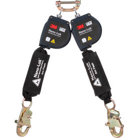 3M™ DBI-SALA Nano-Lok Twin-Leg Arc Flash Self-Retracting Lifeline Web & Steel Snap Hook 8'L 7012818556