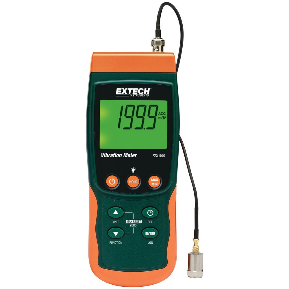 Vibration Meters; Meter Type: Vibration Meter Datalogger ; Vibration Measurement Range: 1-10; 1Hz - 10Hz ; Display Type: LCD ; Measures: Velocity ; Housing Material: Plastic ; Batteries Included: Yes MPN:SDL800-NIST