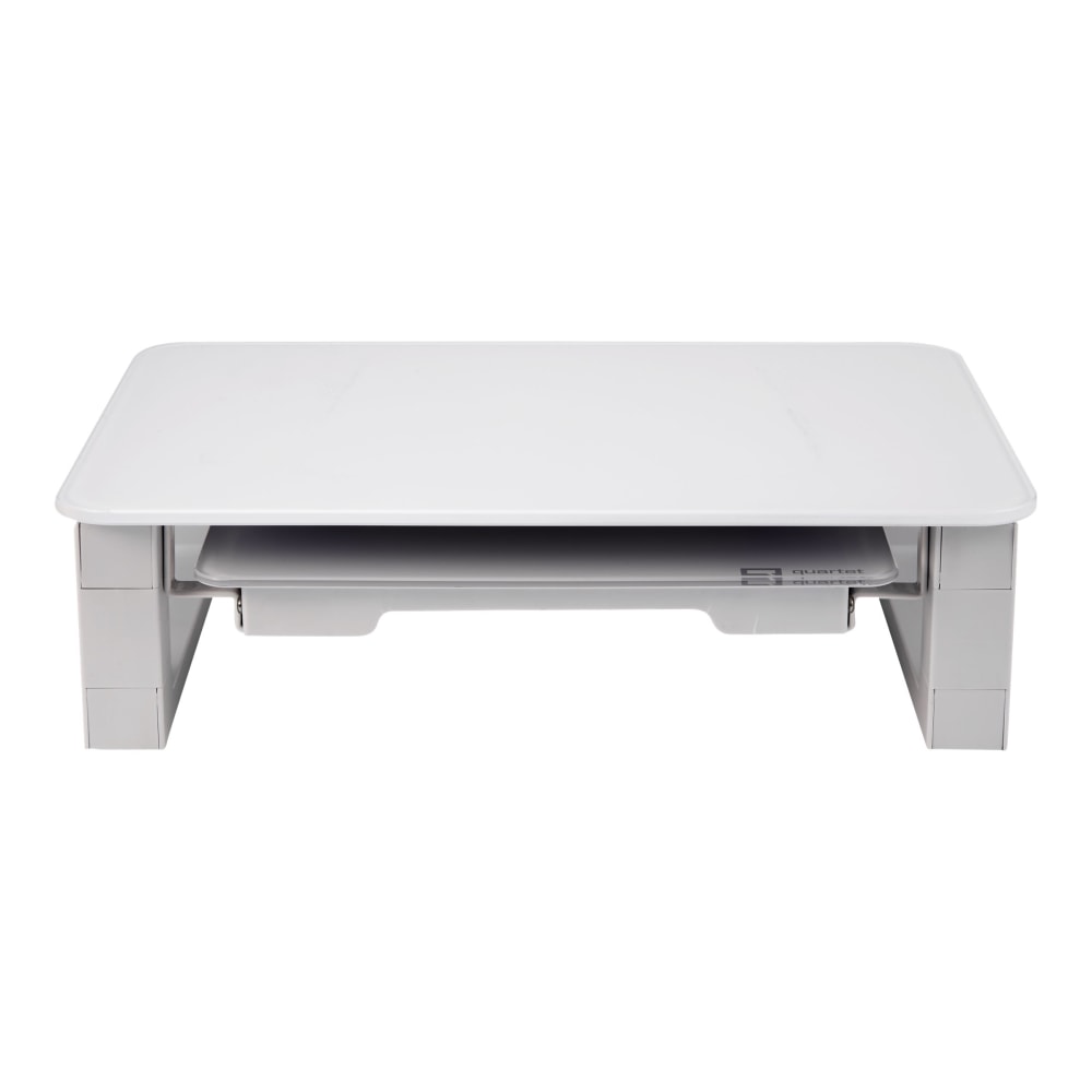 Quartet Dry-Erase Board Desktop Monitor Riser, 4-3/8inH x 12-3/4inW x 16-3/8inD, White MPN:Q090GMRW01
