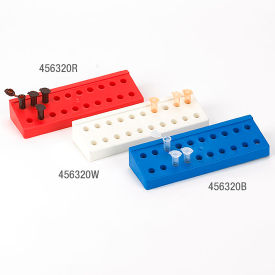 Rack For 1.5mL and 2.0mL Microcentrifuge Tubes Reinforced Polypropylene 20-Place Red 456320R