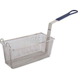Winco FB-20 Heavy Duty Fry Basket Rectangle Blue Plastic FB-20 - Pkg Qty 6