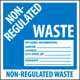 Hazardous Waste Vinyl Labels - Non-Regulated Waste HW9N