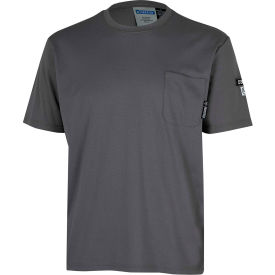 Oberon™ Men's Lightweight Short Sleeve Flame Resistant Safety Shirt XL Gray ZFI104-XL