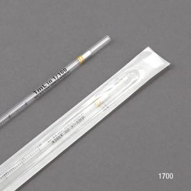 Serological Pipette 1mL Polystyrene Standard Tip 275mm Sterile Yellow Band 1000/Pack 1710
