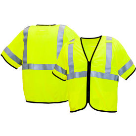 Pyramex® RVZ53FR Type R Class 3 Flame Resistant Vest 5XL Hi-Vis Lime RVZ5310FRX5