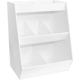 TrippNT™ White Lab Storage Bin with 5 Fixed Compartments and 1 Shelf 12