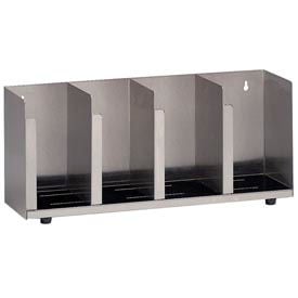 Dispense-Rite® 4 Section Stainless Steel Cup and Lid Organizer CTLD-19