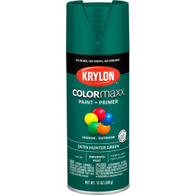 Krylon® Colormaxx™ Paint & Primer 12 oz. Satin Hunter Green K05563007 - Pkg Qty 6