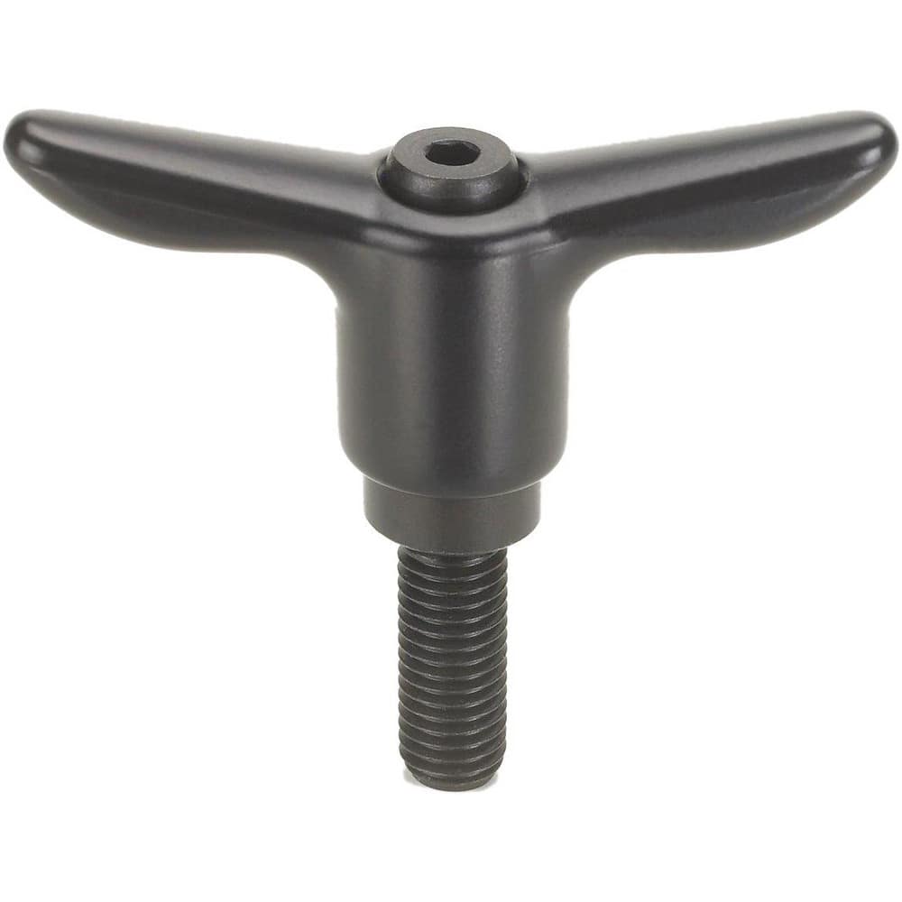 Adjustable Clamping Handles, Connection Type: Threaded Stud , Handle Type: T-Handle , Mount Type: Threaded Stud , Handle Length: 50.00  MPN:THP-405