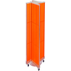Global Approved 700461-ORG Pinwheel Pegboard Display W/Wheel Base 13.5