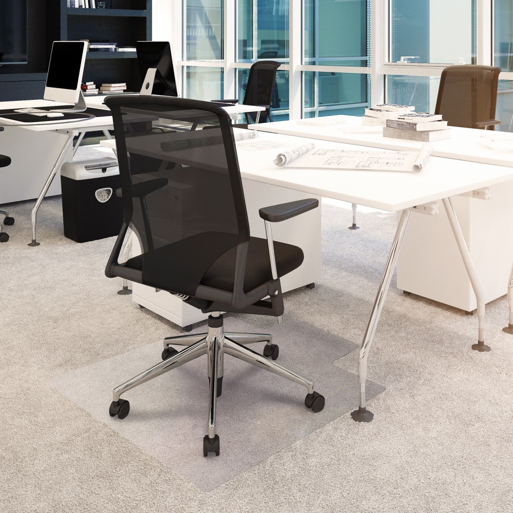 Floortex Advantagemat Vinyl-Lipped Chair Mat for Carpets up to 1/4in, 36in x 48in, Clear MPN:119225LV