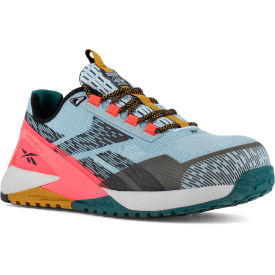 Reebok Nano X1 Adventure Athletic Work Shoes Composite Toe Size 7W Slate Blue/Salmon RB382-W-07.0