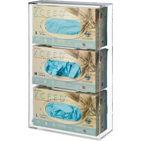 Omnimed® 305365 Triple Clear Acrylic Deluxe Glove Box Holder 305365
