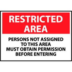 Restricted Area Plastic - Persons Not Assigned To This Area Must Obtain RA25RB