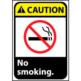 Caution Sign 14x10 Vinyl - No Smoking CGA3PB