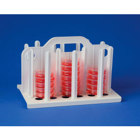 Bel-Art 60mm Petri Dish Rack 10 1/2 x 6 3/4 x 6 3/4