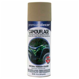 Premium Dcor Camouflage Enamel 12 oz. Aerosol Can Light Khaki Flat - 171310 171310