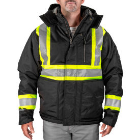 Tingley® Insulated Cold Gear Jacket L Black/Fluorescent Yellow-Green J28123C.LG