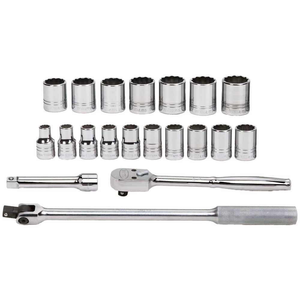 Socket Sets, Set Type: Standard , Measurement Type: Metric , Drive Size: 1/2 , Minimum Size (Inch): 25/64 , Maximum Size (Inch): 1-27/64  MPN:JHWMSS-20FTB