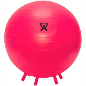 CanDo® Inflatable Exercise Ball with Feet Red 30