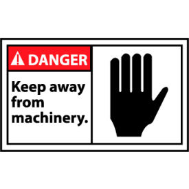 Graphic Machine Labels - Danger Keep Away From Machinery DGA25AP
