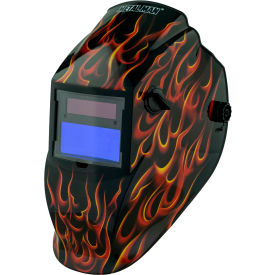 Metal Man® Auto Darkening Welding Helmet Variable Shade Control - Red Real Flame ARF8550SGC