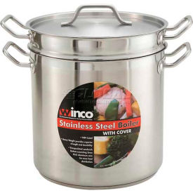 Winco SSDB-16 Double Boiler W/ Cover SSDB-16