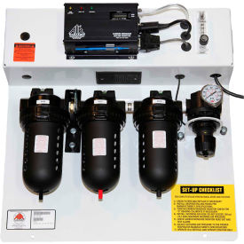 Air Systems 100 CFM Grade-D Breathing Air Panel 4 Outlets Schrader Fitting BB100-COPM BB100-COPM-Schrader