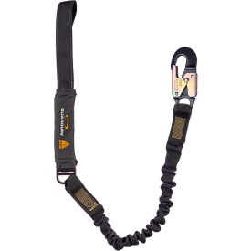 Guardian Arc Flash Shock Absorbing Lanyard Stretch Single Leg Aluminum Snap Hook & Web Loop 6'L 3400009