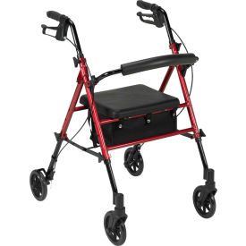 Drive Medical Adjustable Height Rollator with 6