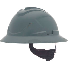 MSA Safety V-Gard C1™ Full Brim Hard Hat Vented Fas-Trac III Gray 10215836 - Pkg Qty 16