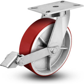 Colson® 7 Series Swivel Plate Caster 7.06689.979.7 LH8.0 BRK1 With Brake 6